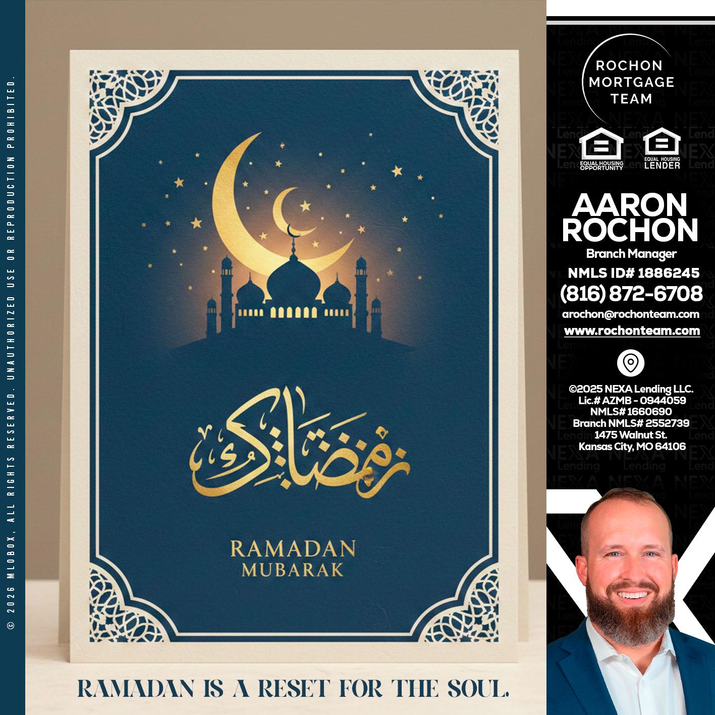HAPPY RAMADAN - Aaron Rochon -Branch Manager