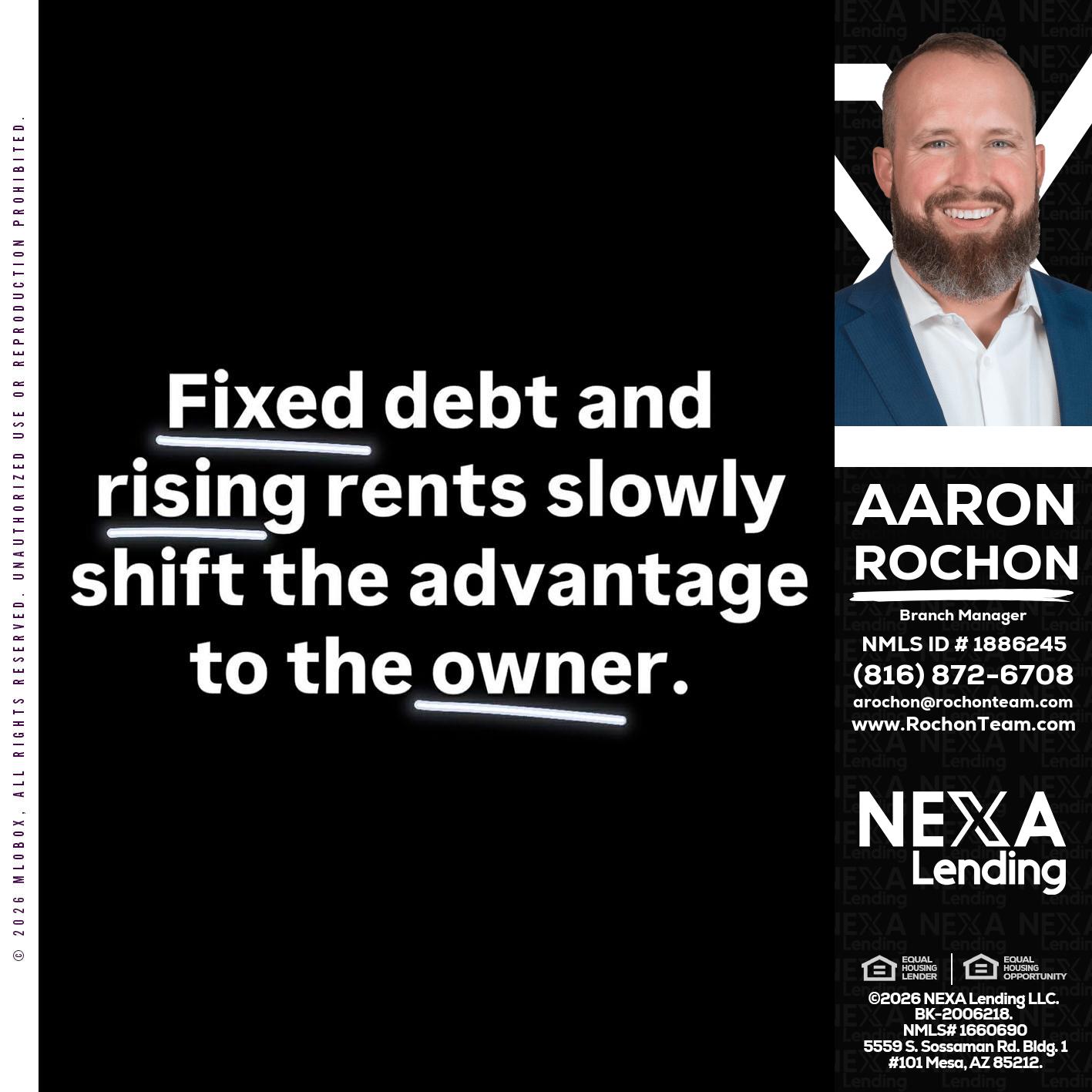 FIXED DEBT - Aaron Rochon -Branch Manager