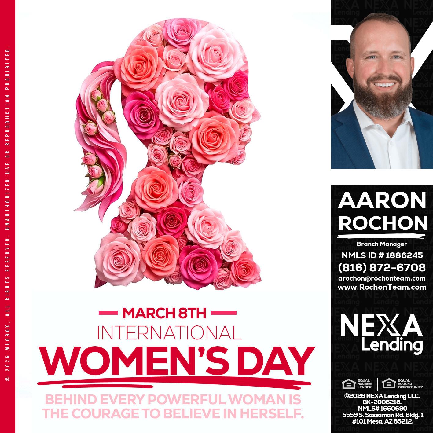 MARCH 8TH - Aaron Rochon -Branch Manager