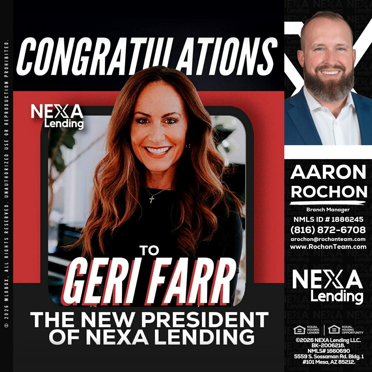 CONGRATULATIONS - Aaron Rochon -Branch Manager