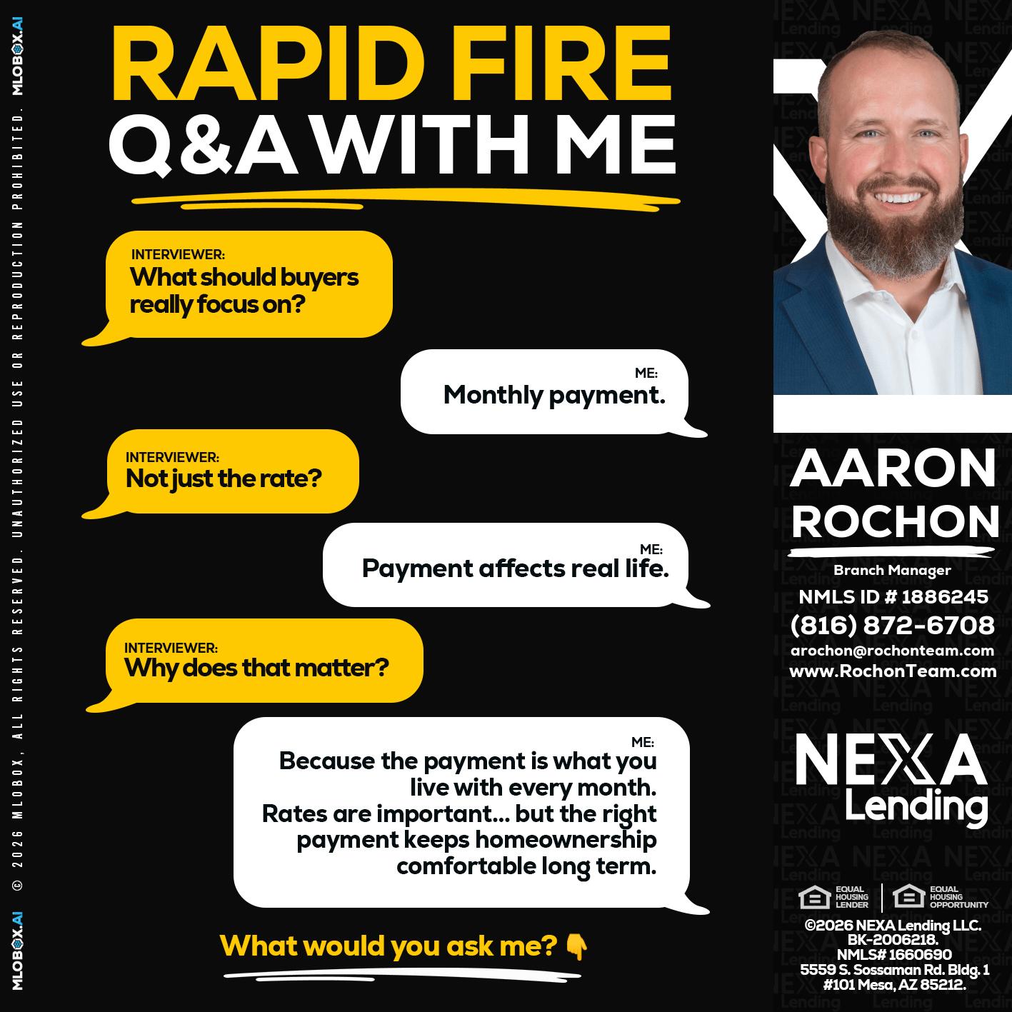 RAPID FIRE Q&A - Aaron Rochon -Branch Manager
