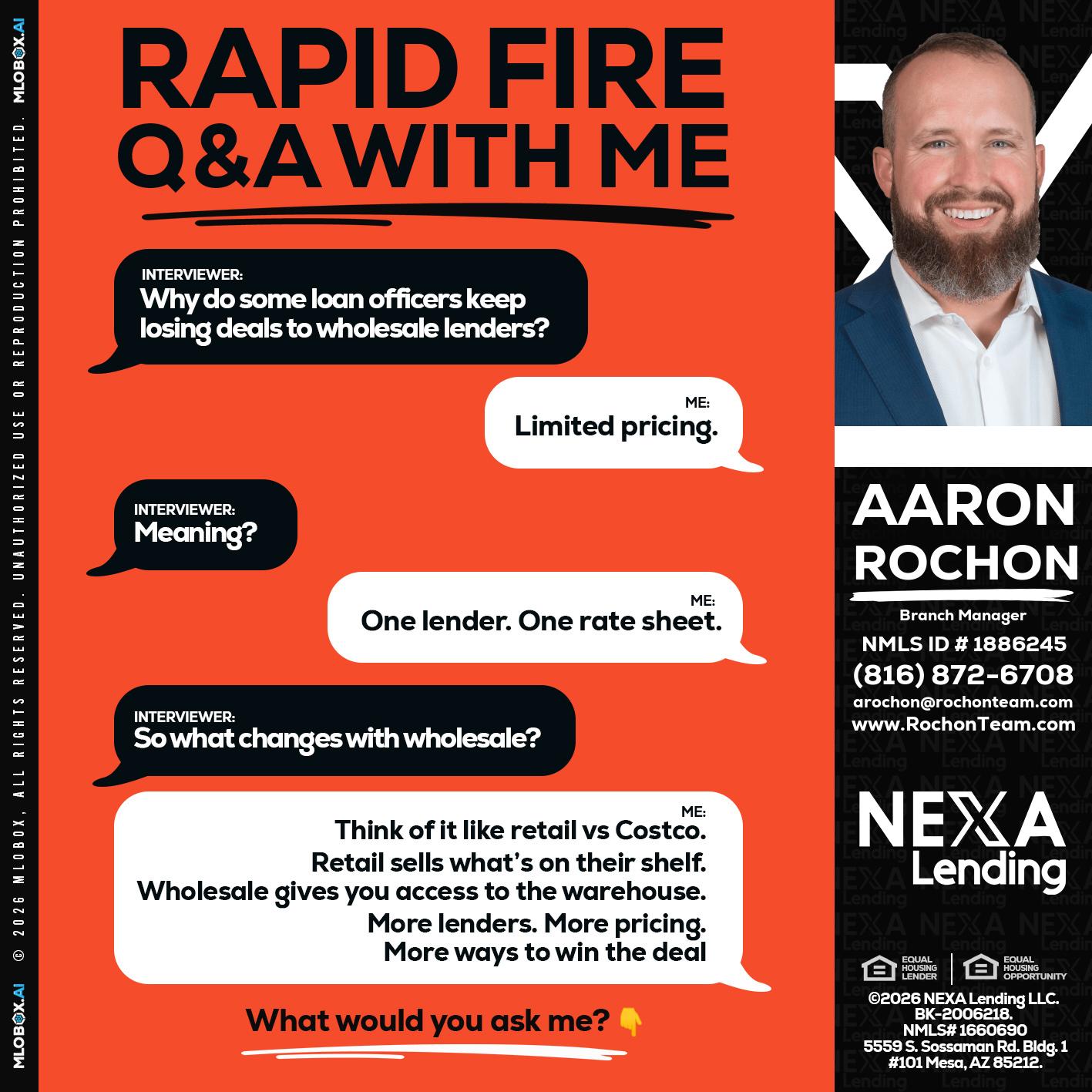Q&A - Aaron Rochon -Branch Manager