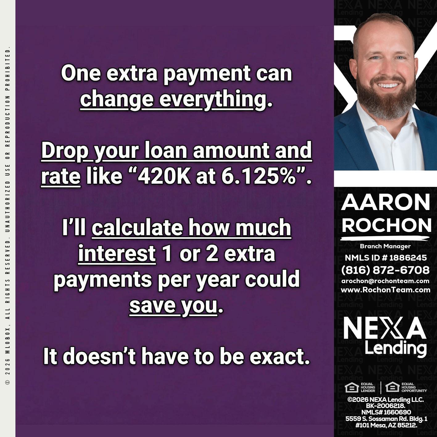 ONE EXTRA - Aaron Rochon -Branch Manager