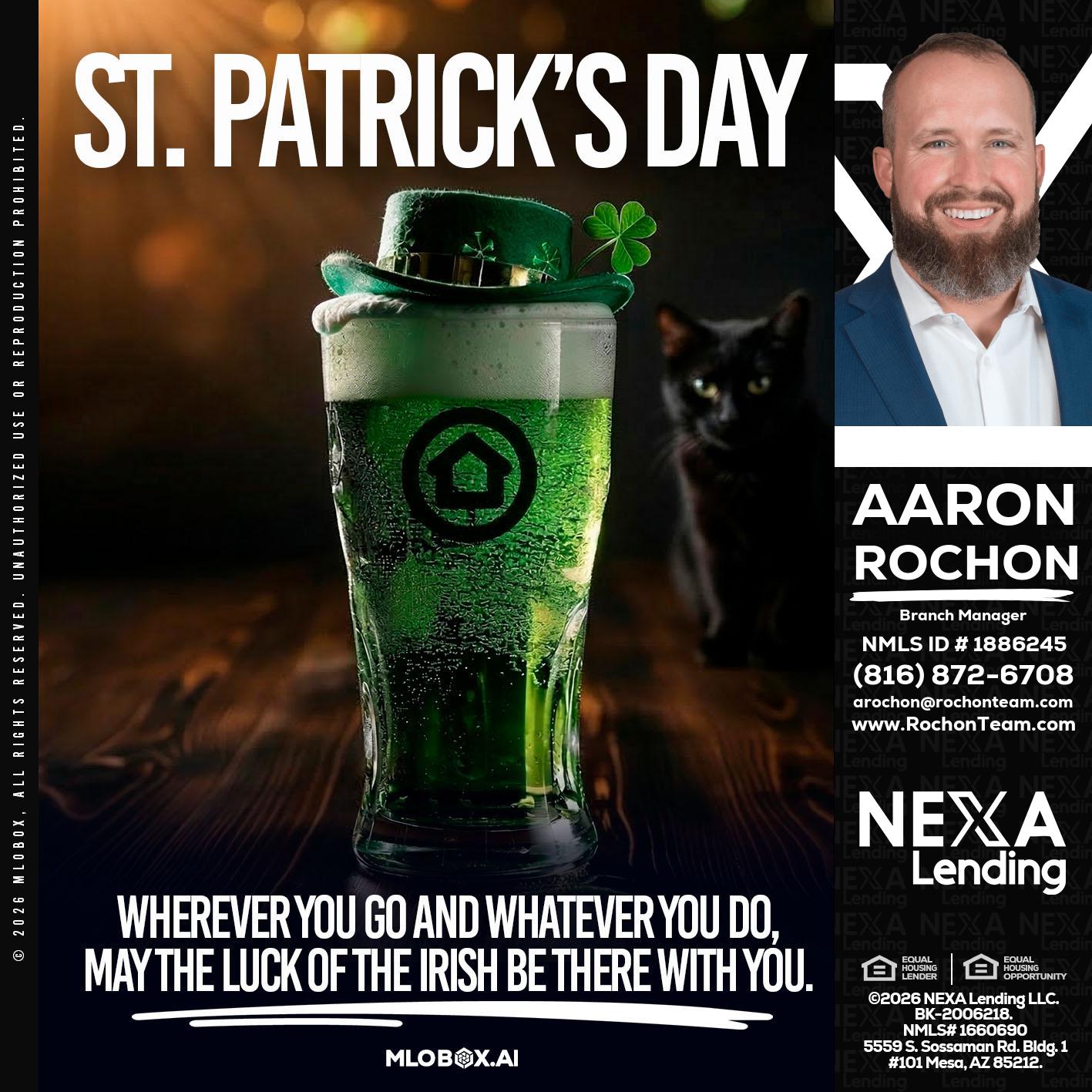 st. Patricks day - Aaron Rochon -Branch Manager
