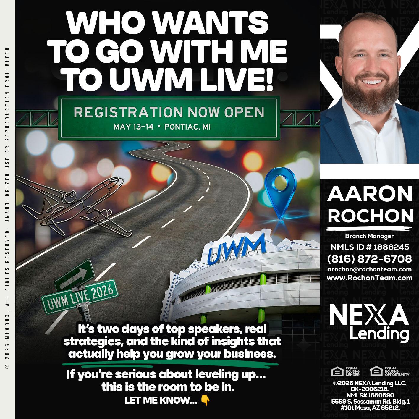 WHO WANTS - Aaron Rochon -Branch Manager