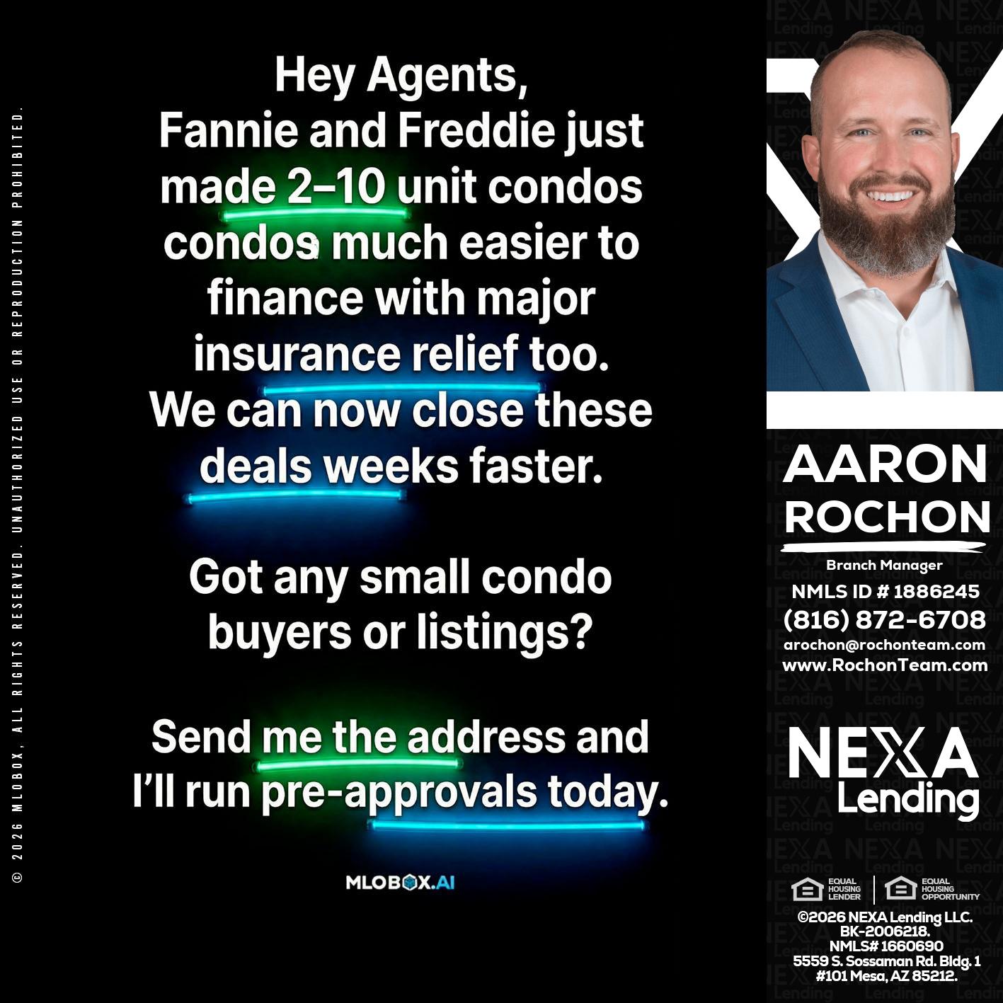 HEY AGENTS - Aaron Rochon -Branch Manager