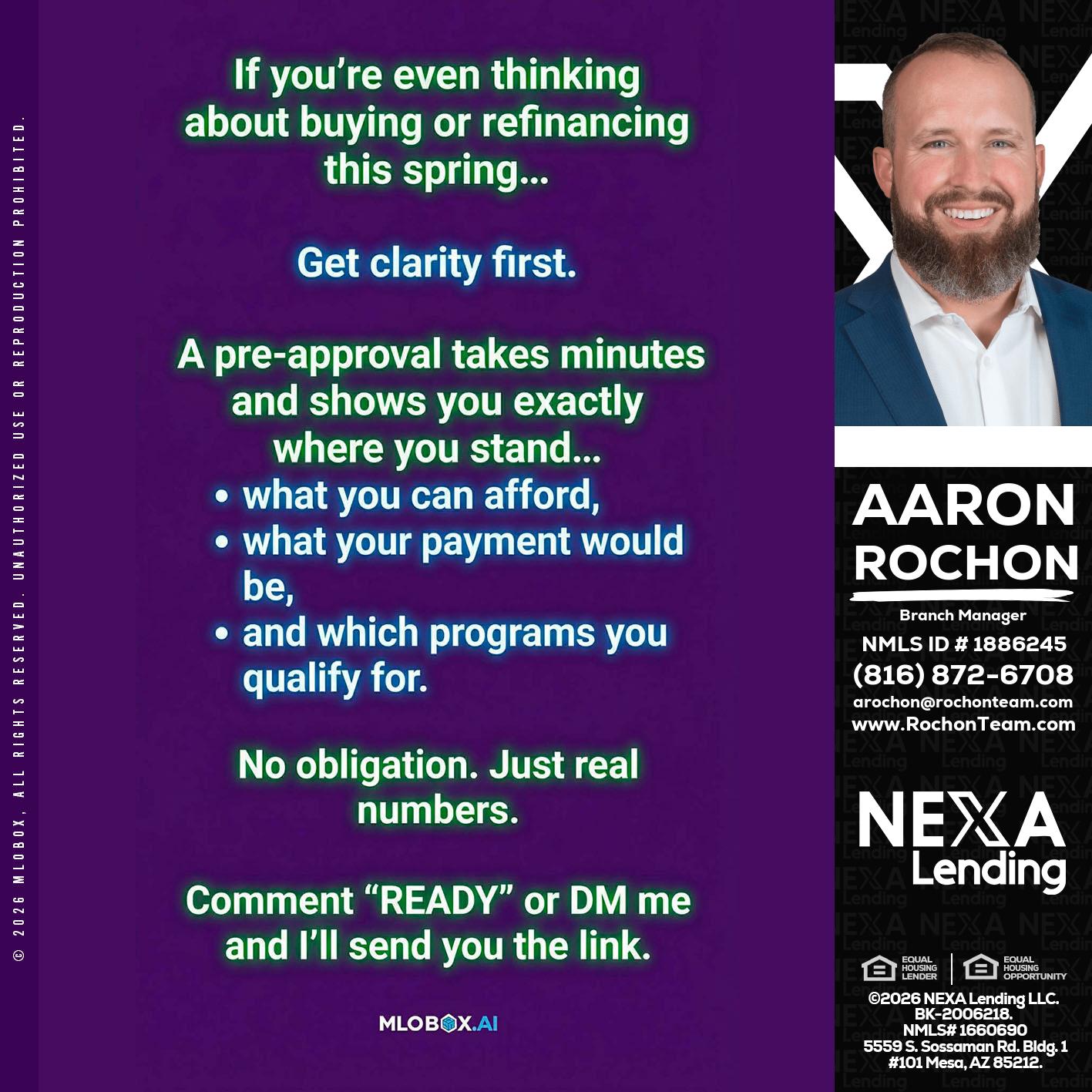 IF YOU THINKING - Aaron Rochon -Branch Manager