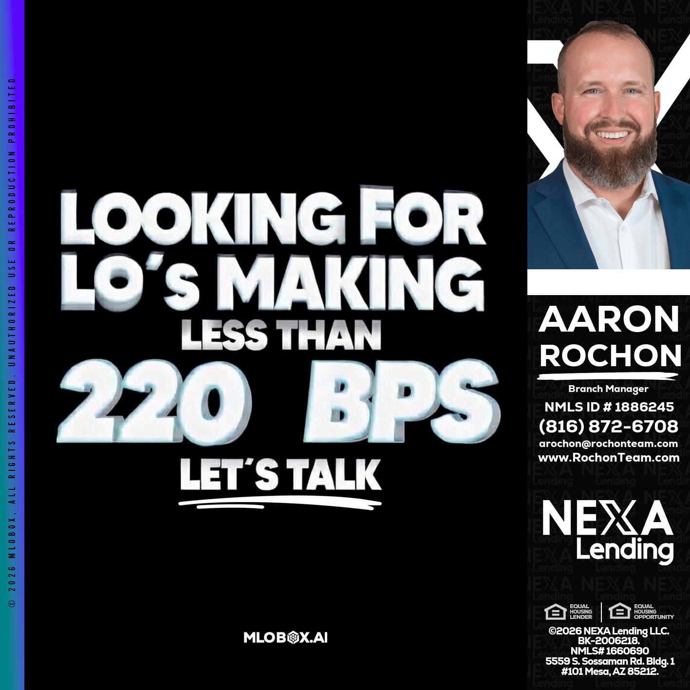 LOOKING FOR - Aaron Rochon -Branch Manager