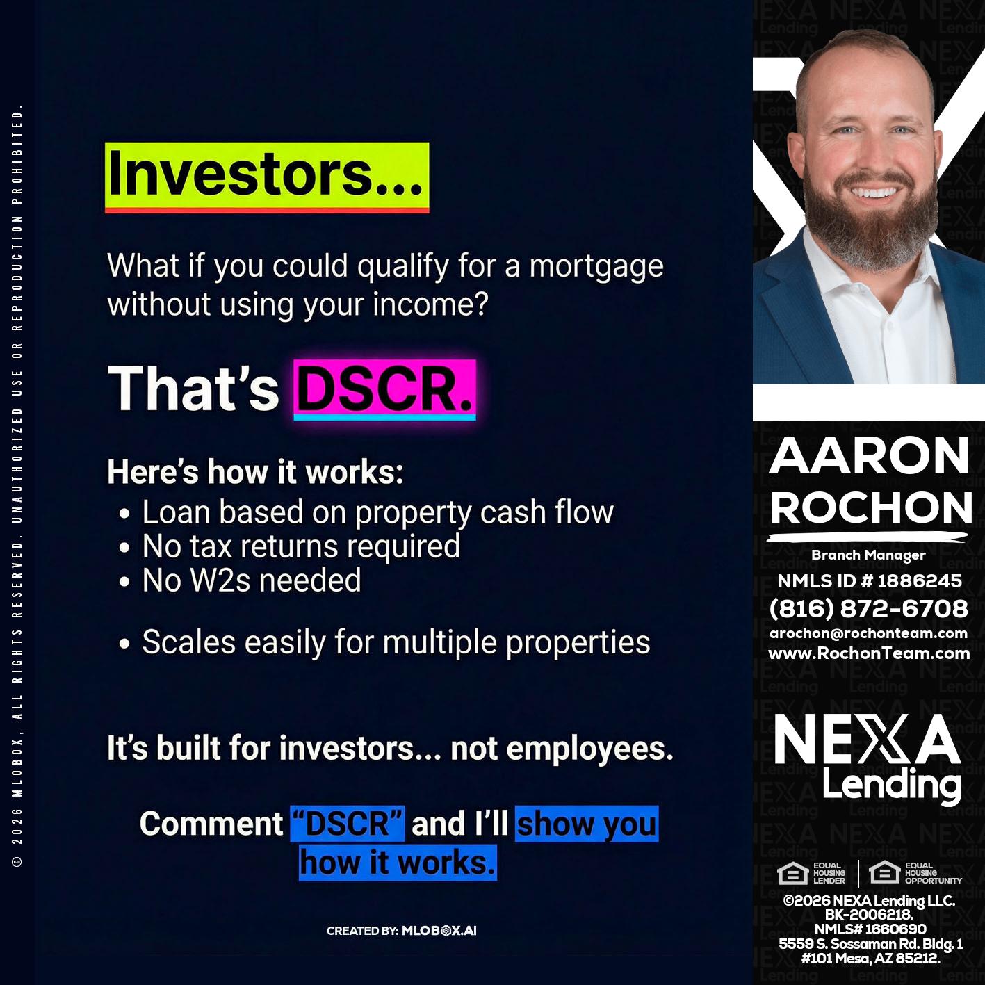 INVESTORS - Aaron Rochon -Branch Manager