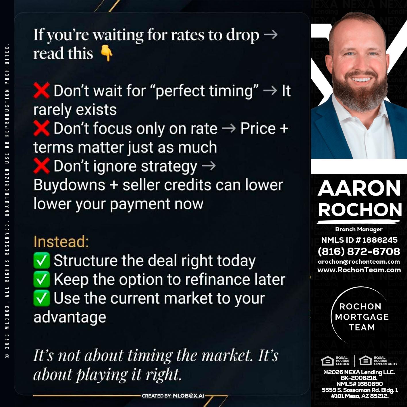 IF YOU ARE - Aaron Rochon -Branch Manager