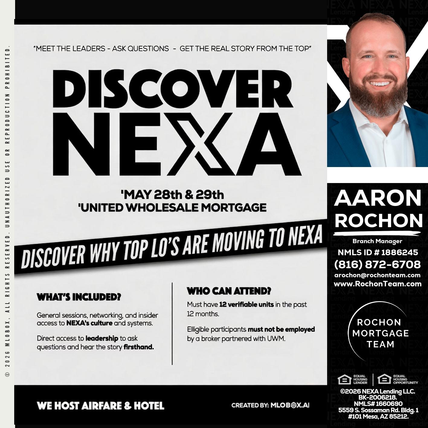 DISCOVER NEXA - Aaron Rochon -Branch Manager