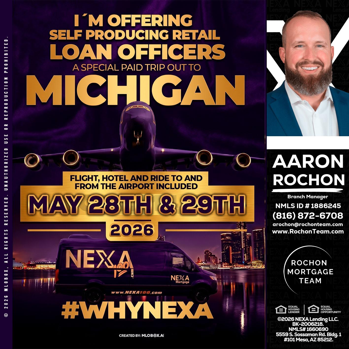 MICHIGAN - Aaron Rochon -Branch Manager