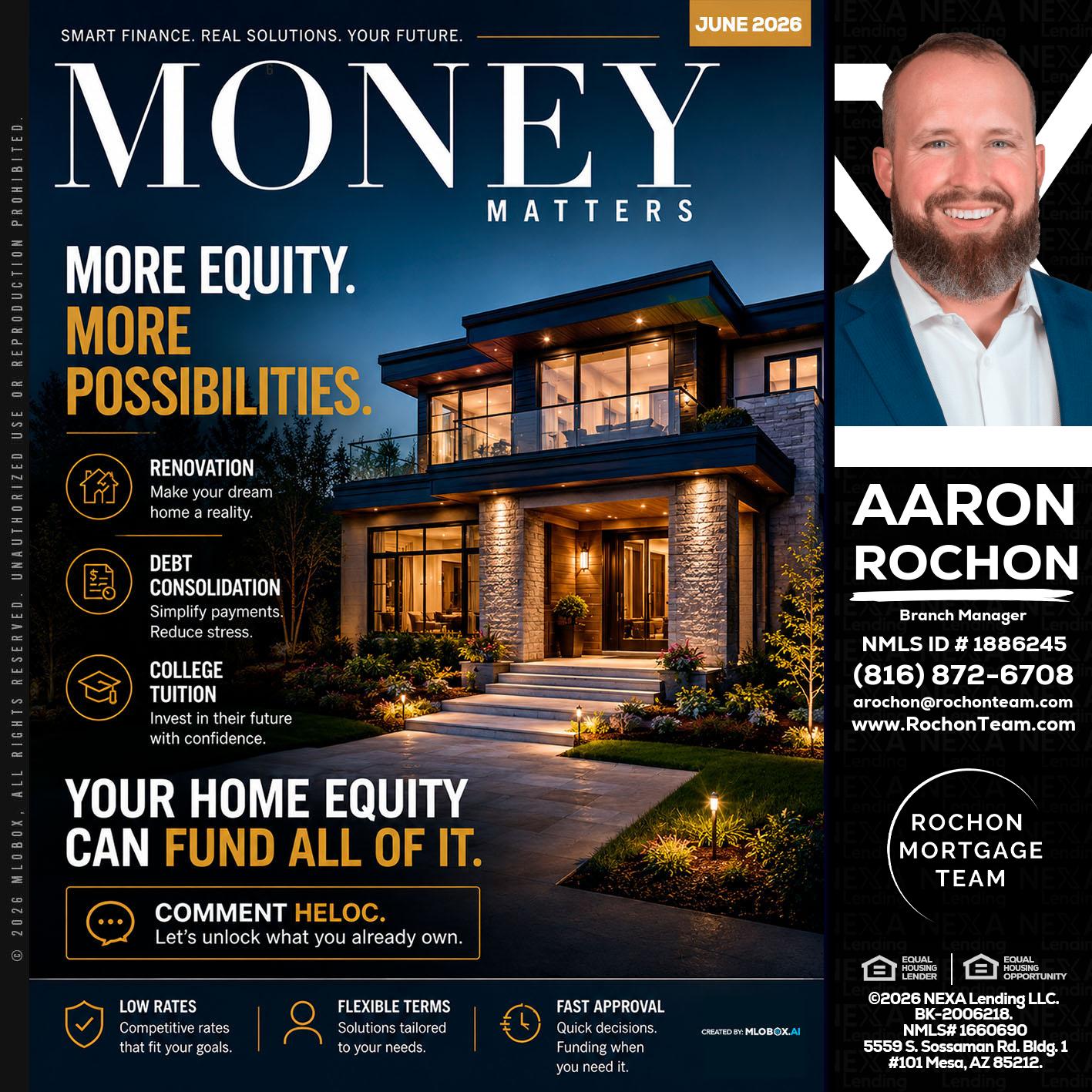 MONEY MATTERS - Aaron Rochon -Branch Manager