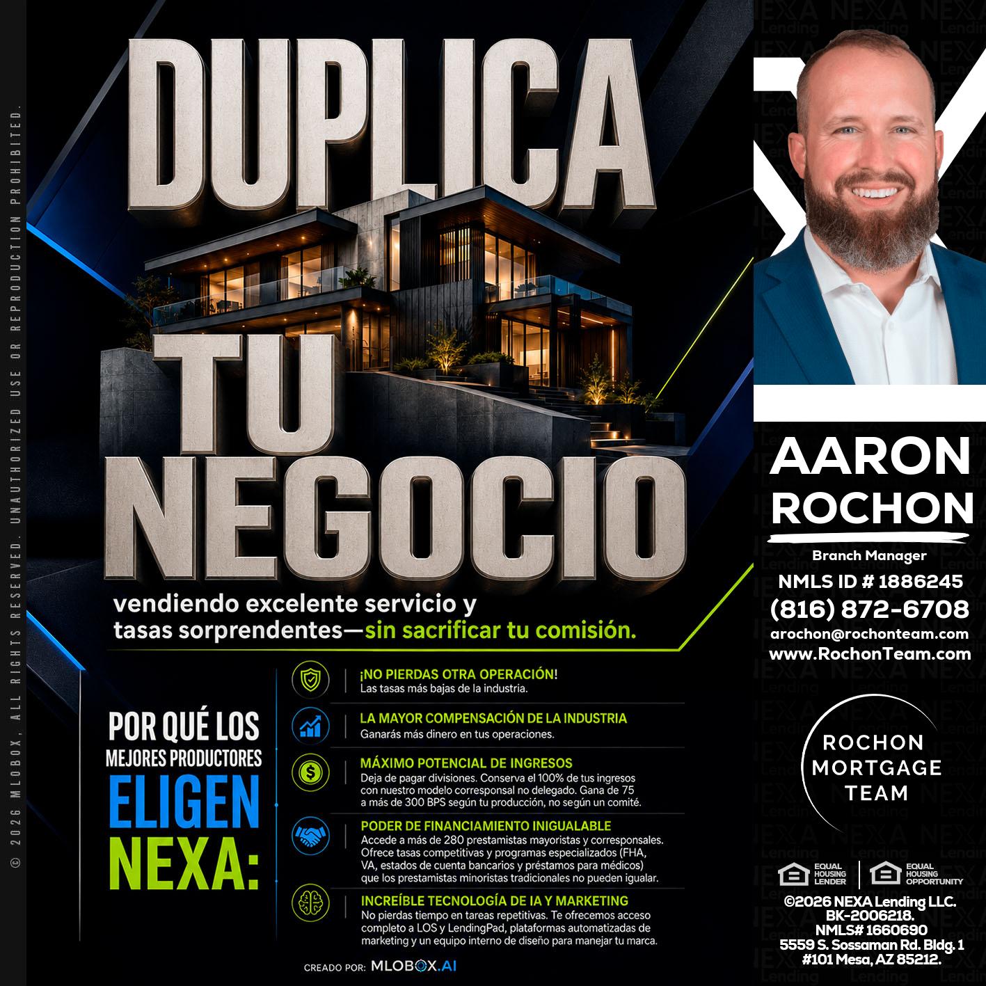 DUPLICA TU NEGOCIO - Aaron Rochon -Branch Manager